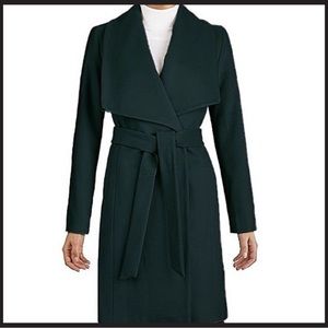 NEW COLE HAAN WOMENS WOOL BLEND WRAP COAT